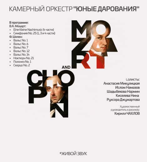 Постер: Mozart and Chopin. Камерный оркестр "Юные дарования"
